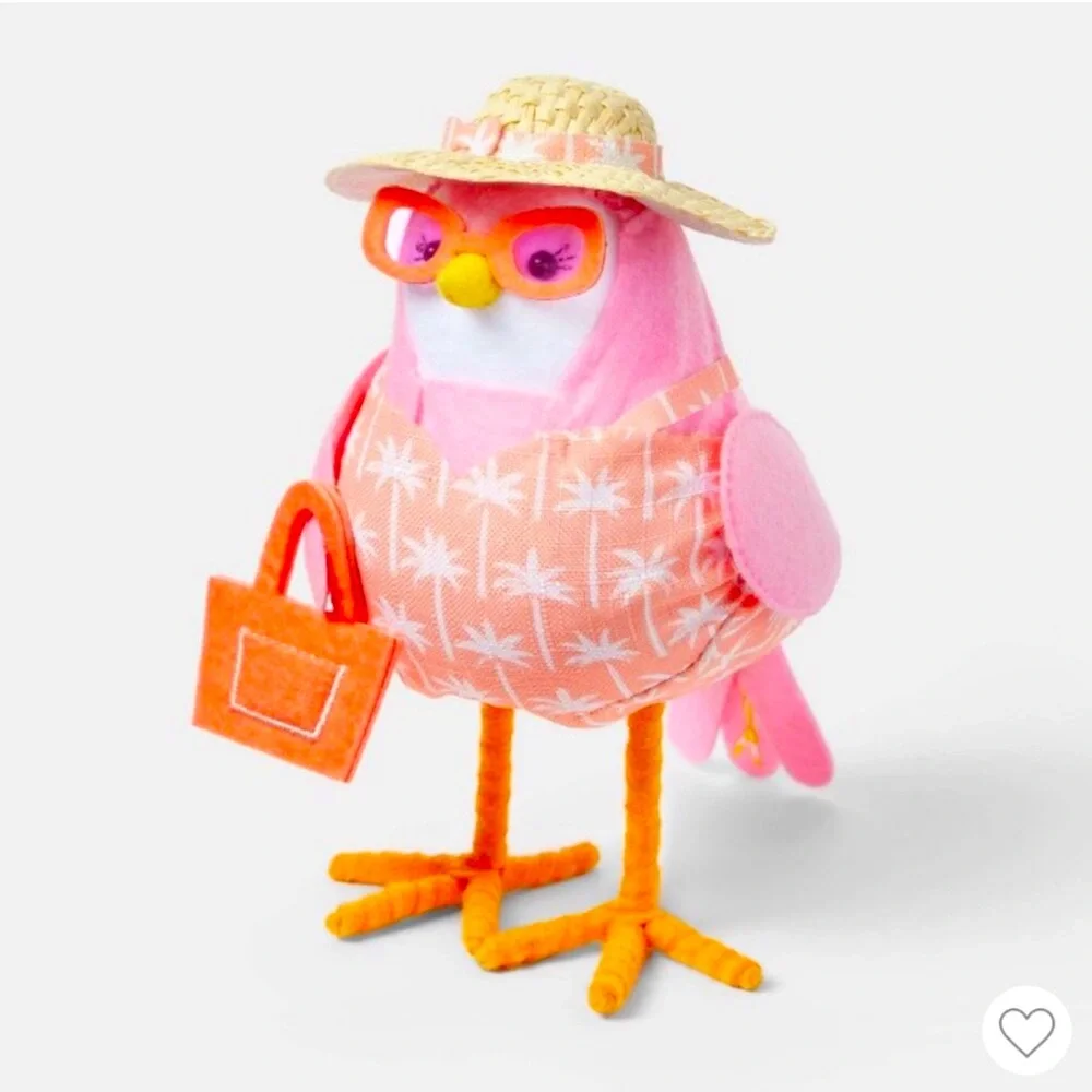 Target Sun Squad Summer Pink Fabric Beach Bird NWT